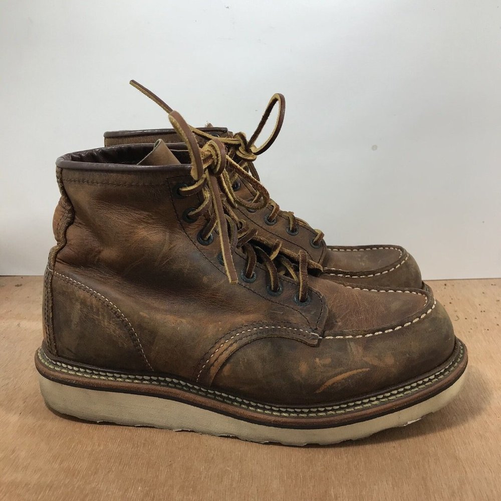 Red Wing Mens Heritage 6" MOC Toe Boot 1907 Copper Leather BOOTS Size 7